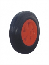 Solid rubber wheels with plastic centre 8"x2"