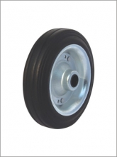 Solid rubber wheels with metal centre